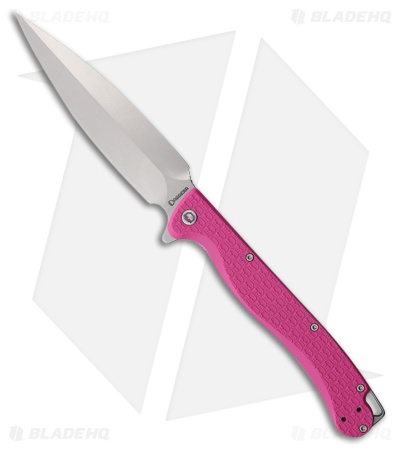 Daggerr Knives Vendetta Liner Lock Knife Pink FRN (5" Stonewash)