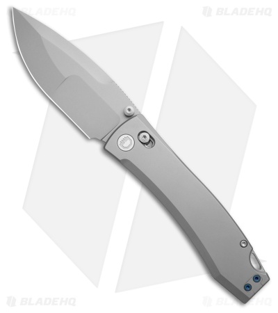 Daggerr Knives Nightmare X-Lock Thumb Stud Knife Bead Blast Titanium (4" SW)