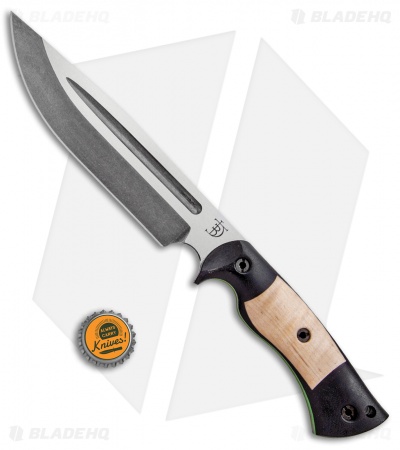 Dark Timber Knives Honey Badger Blk Micarta/Natural Maple/Green 