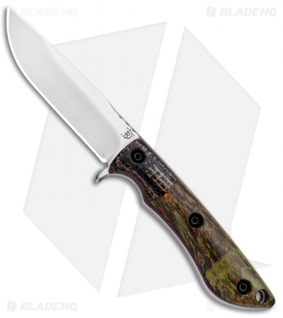 Dark Timber Tavi Fixed Blade Black & Tan Shade/Grn Maple Burl/Red (3.25
