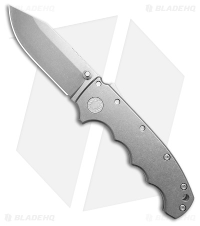 Demko Knives MG AD20 Clip Point Shark-Lock Knife Smooth Titanium (3.6" SW)