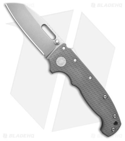 Demko Knives MG AD20 Shark Foot Shark-Lock Knife Gray G-10 (3.4" Stonewash)