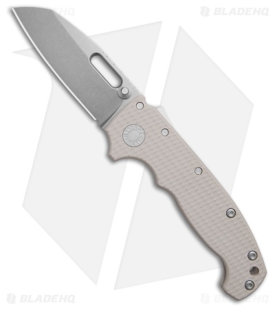 Demko Knives MG AD20 Shark Foot Shark-Lock Knife Tan G-10 (3.4" Stonewash)