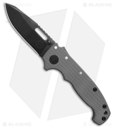 Demko Knives MG AD20S Shark-Lock Knife Gray G-10 (3.6" DLC)