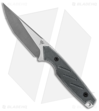 Dirty Bird Knives Fox MODIII Fixed Blade Knife Black Canvas Micarta (3.8