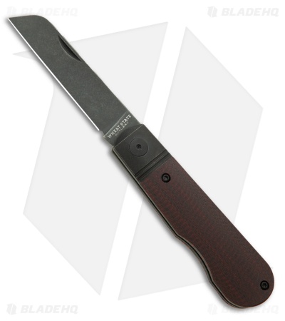 Wheat State Cutlery The Peacemaker Slip Joint Knife Red River CF (2.7" Black SW)
