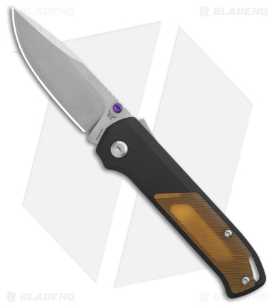 Flytanium Arcade Shark-Lock Knife Black w/ Ultem (3.2" Stonewash)