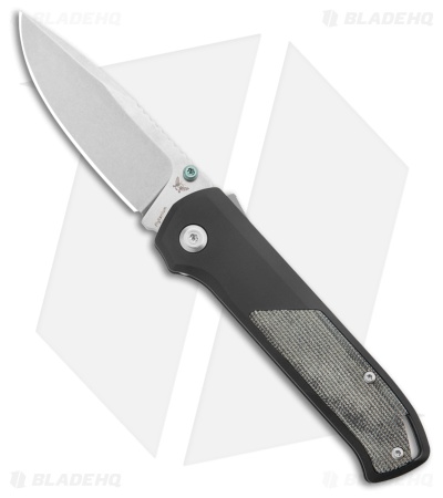 Flytanium Arcade Shark-Lock Knife Black Aluminum w/Black Micarta (3.2" SW)