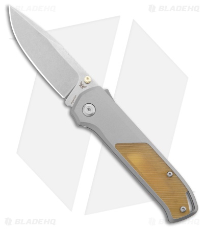 Flytanium Arcade Shark-Lock Knife Gray Aluminum W/Ultem (3.2" Stonewash)
