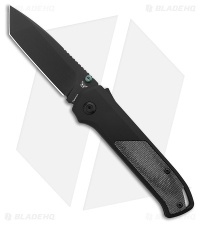 Flytanium Arcade Tanto Shark-Lock Knife Black Al + Black Micarta (3.2