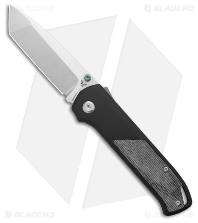 Flytanium Arcade Tanto Shark-Lock Knife Black Al + Black Micarta (3.2" SW S90V)