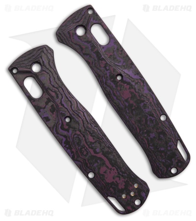 Flytanium CF Crossfade Scales for Benchmade Bugout - Purple Haze Fat Carbon