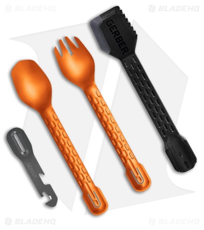 Gerber ComplEAT 4PC Lightweight Utensil Set (Burnt Orange/Black/Gray ) G1068123