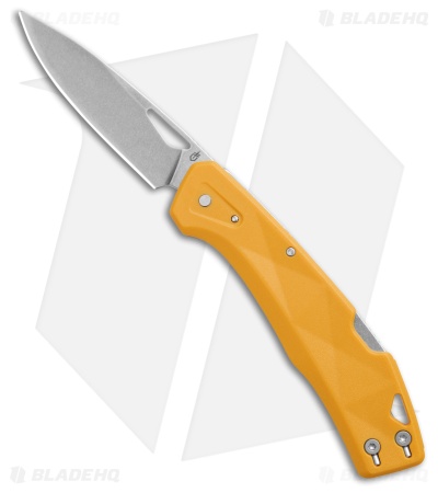 Gerber LST Lockback Knife Mustard Yellow GFN (2.5" Stonewash)