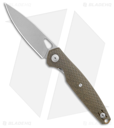 GiantMouse Vox/Anso ACE REO MagnaCut Knife Green Canvas Micarta (3.3" SW)