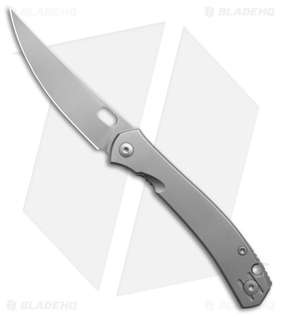 GiantMouse Bleecker MagnaCut Frame Lock Knife Gray Titanium (3.2" Satin)