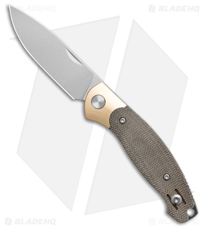 GiantMouse Vox/Anso ACE Farley V2 Slip Joint Knife Green Micarta (2.75" SW)
