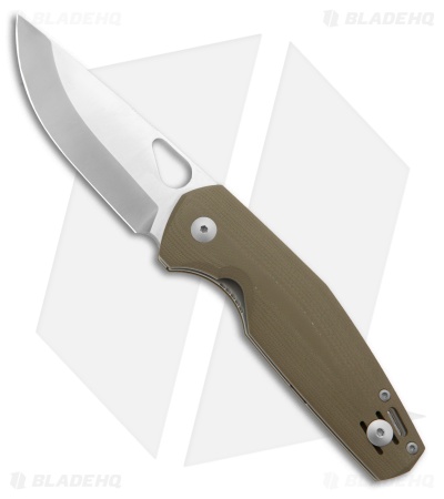 GiantMouse Vox/Anso ACE Nimbus V3 Scandi Knife Green G-10 (3" Satin)