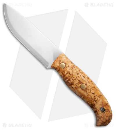 Helle Nordlys Fixed Blade Survival Knife Curly Birch (4.8" Satin 14C28N) #671