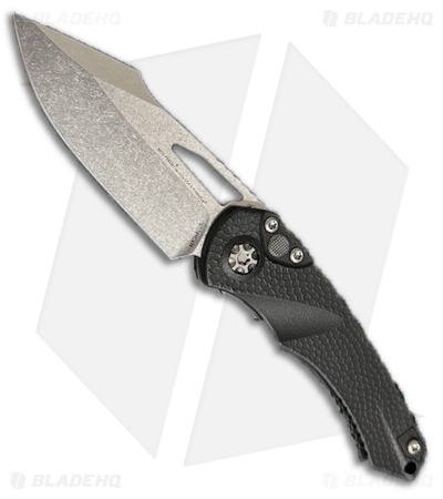 Heretic Knives Mini Pariah S/E Manual Button Lock Knife Black Polymer (3.3" SW)