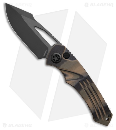 Heretic Knives Pariah MagnaCut Button Lock Knife Camo G-10 (3.8" DLC)