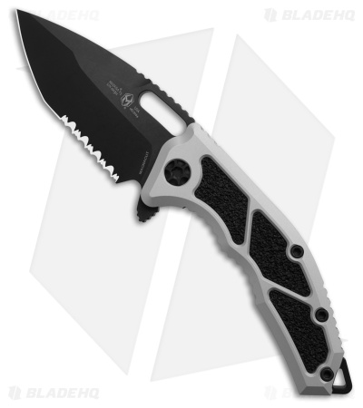 Heretic Knives Medusa MagnaCut Manual Frame Lock Knife Natural Al (3" DLC Serr)