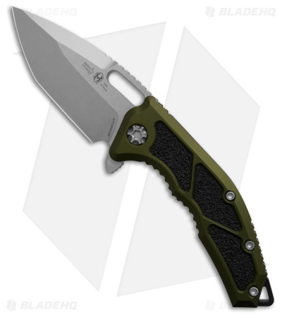 Heretic Knives Medusa Manual MagnaCut Frame Lock Knife Green Aluminum (3.4" SW)