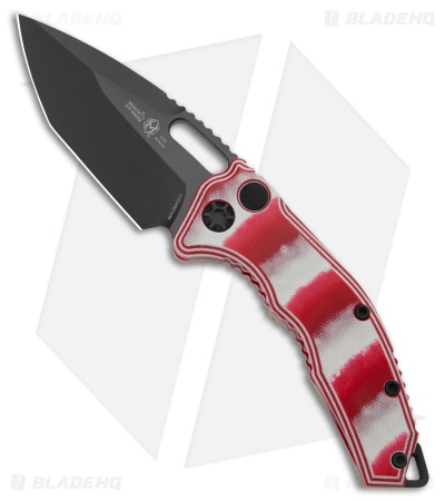 Heretic Knives Medusa Auto Tanto MagnaCut Knife Candy Cane G-10 (3" DLC)