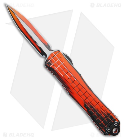 Heretic Knives Manticore E D/E OTF Knife Orange Cel Shade Al (3.25