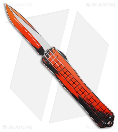 Heretic Knives Manticore-X Recurve OTF Knife Orange Cel Shade (3.75" Cerakote)