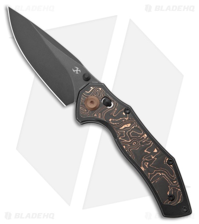 Kansept Knives Apollo Crossbar Lock Knife Black SW Ti/Copper CF (3.1" Black SW)