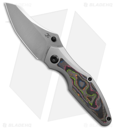 Kansept Knives Baba Yaga Frame Lock Knife BB Ti + 80s Camo Carbon (3.1"Satin)