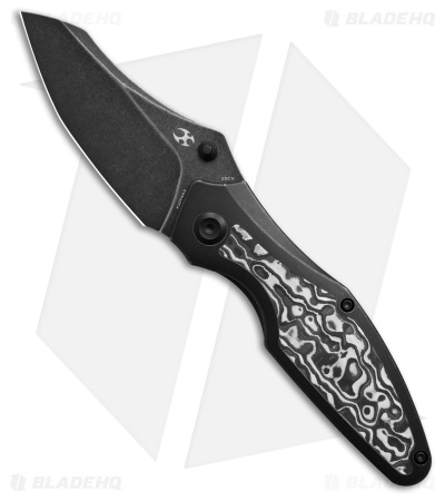 Kansept Knives Baba Yaga Frame Lock Knife Black SW Ti + Nebula CF (3.1"Black SW)