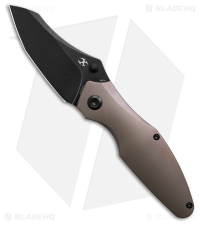 Kansept Knives Baba Yaga Frame Lock Knife Bronze Anodized Ti (3.1" Black SW)