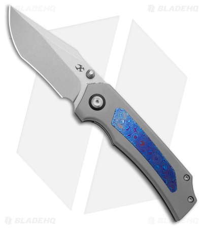 Kansept Knives Fermi Liner Lock Knife Titanium + Timascus (3.1" SW 20CV)