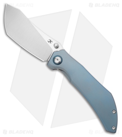Kansept Knives Tipper Frame Lock Knife Blue Titanium (3.4" Satin)