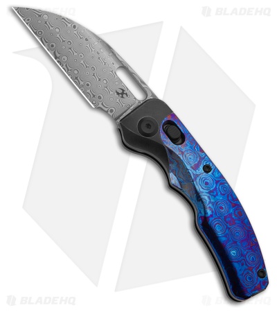 Kansept Knives Vivid Crossbar Lock Knife Black SW Ti + Timascus (3" Damascus)