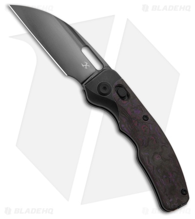 Kansept Knives Vivid Crossbar Lock Knife Ti + Purple Haze FC (3" Mirror DLC)