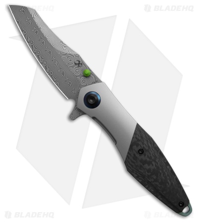 Kansept Mistaken Frame Lock Knife BB Titanium/ Gray Black CF (3.15" Dam) K1053D1
