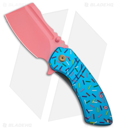 Kansept Knives Dessert Warrior(R) Remix M+ Korvid Knife Blue Donut Al (3.1" Pink)