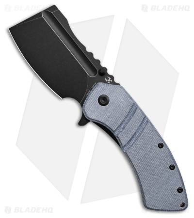 Kansept Knives XL Korvid Liner Lock Knife Blue Micarta (3.6" Black SW)