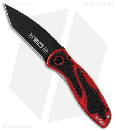Kershaw Blur 50th Anniversary Assisted Opening Knife Red Aluminum (3.375" Black)