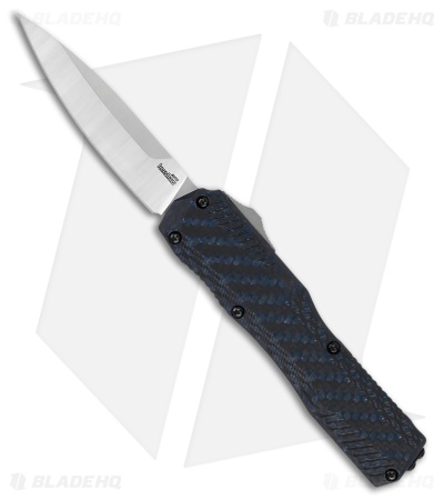 Kershaw Livewire MagnaCut D/A OTF Knife Black Al + Black/Blue CF (3.4" Satin/SW)