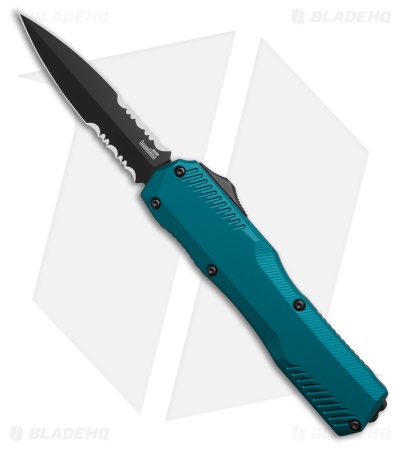 Kershaw Livewire D/E OTF Automatic Knife Blue Aluminum (3.4" Black Serr)