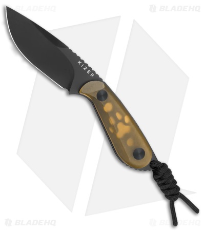 Kizer Buddy Fixed Blade Knife PEI (3" Black Nitro-V) 1081A1