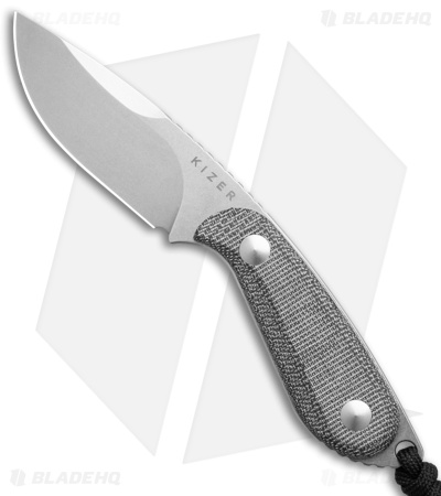 Kizer Buddy Fixed Blade Knife Micarta (3" Satin 14C28N) 1081A8
