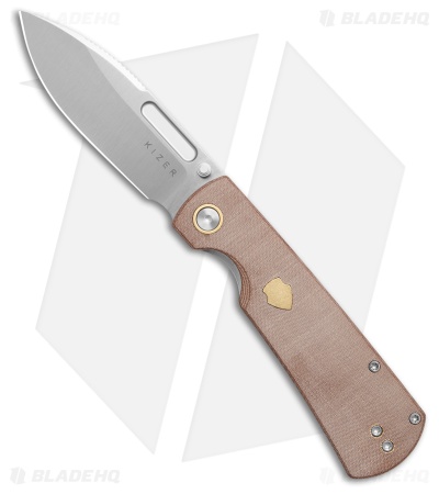 Kizer Retro Liner Lock Knife Micarta/Brass V4726A1