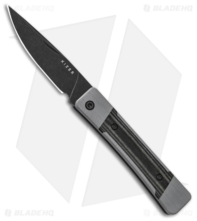 Kizer Little Grand Slip Joint Knife Gray G-10/Black Micarta (2.5" Black) V2670A2