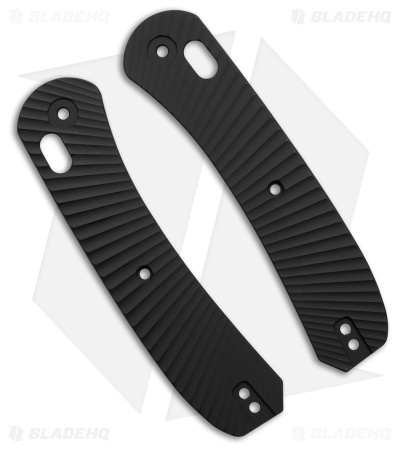 KNAFS Lander 2 Knife Scales Aluminum Solar Flare - Black