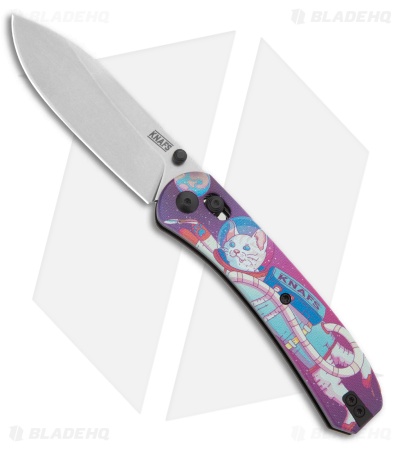 KNAFS Lander 2 Pre-Built Clutch Lock Knife Kitty Cosmo Crew G-10 (3.25" SW)